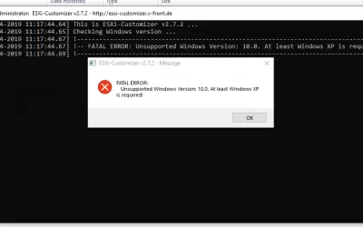 ESXi Customizer Windows 10 Fix